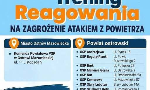 Zdjęcie do Specjalny trening reagowania w OSP Zaręby Kościelne