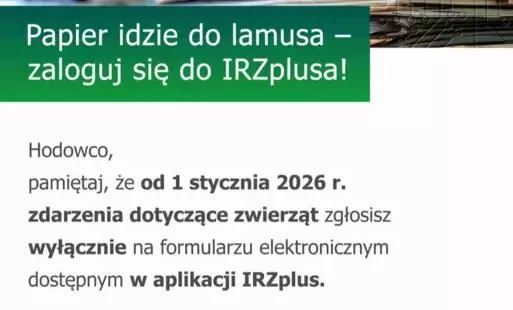 Od 1 stycznia 2026 r. zakończy się obsługa papierowych zgłoszeń dotyczących zwierząt