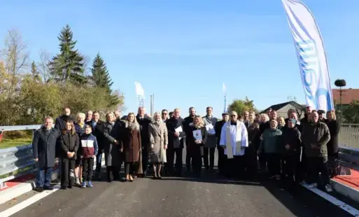 Uroczyste otwarcie mostu  w miejscowości Świerże – Kiełcze