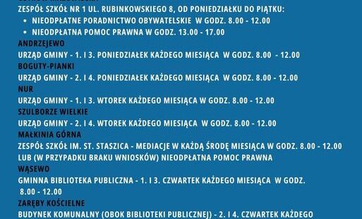 Zdjęcie do Nieodpłatna pomoc prawna, poradnictwo obywatelskie i mediacja w powiecie ostrowskim